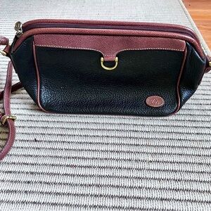 Liz Claiborne Vintage Elegant Black and Brown Women's Crossbody Bag
